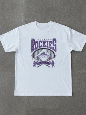 Colorado Rockies Vintage Baseball T-Shirt | Retro Purple Rockies Graphic Tee